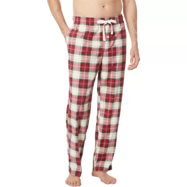 Nautica mens Sustainably Crafted Plaid Fleece Sleep PantMarshmallow