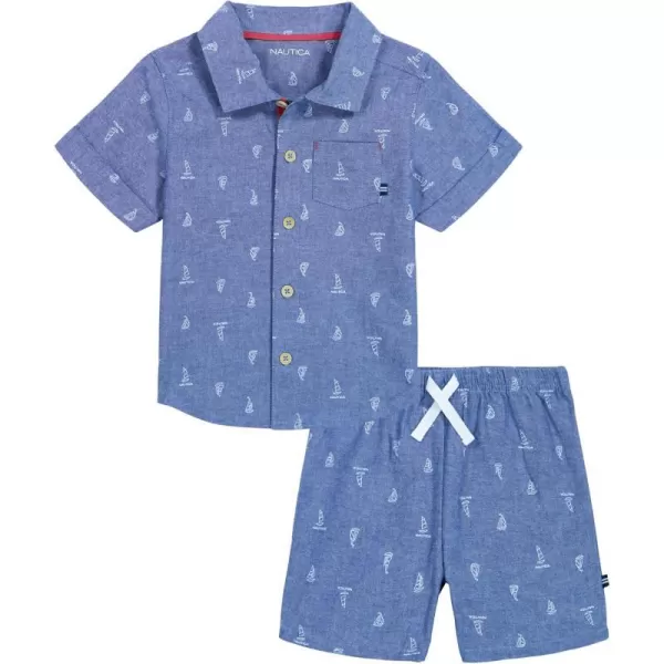 boys Nautica 2 Piece WovenWoven Short Set2 Piece WovenWoven Short SetChambray