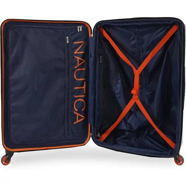 NAUTICA Birch Hardside Spinner Luggage NavyOrange CarryOn 21InchNavyOrange