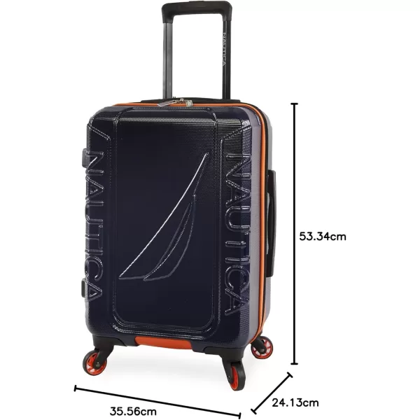 NAUTICA Birch Hardside Spinner Luggage NavyOrange CarryOn 21InchNavyOrange