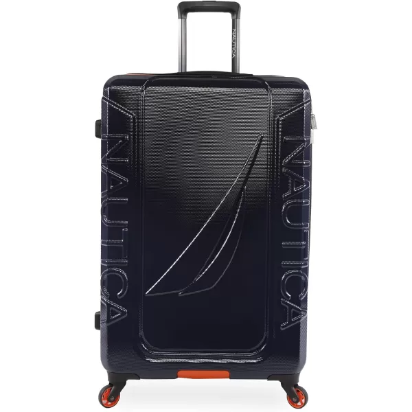 NAUTICA Birch Hardside Spinner Luggage NavyOrange CarryOn 21InchNavyOrange