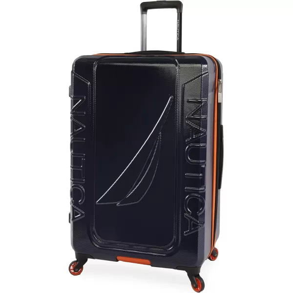 NAUTICA Birch Hardside Spinner Luggage NavyOrange CarryOn 21InchNavyOrange