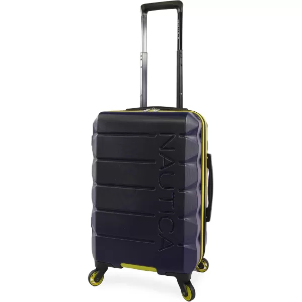 NAUTICA Lightview 3pc Hardside Luggage Set NavyYellow