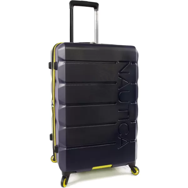 NAUTICA Lightview 3pc Hardside Luggage Set NavyYellow