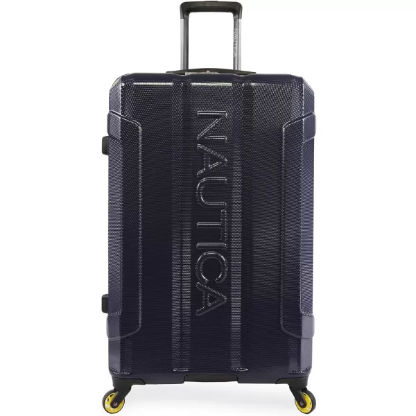 Nautica Maker Hardside Spinner Luggage lightweight NavyYellow CarryOn 21InchNavyYellow