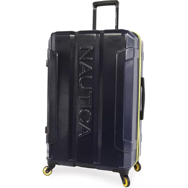 Nautica Maker Hardside Spinner Luggage lightweight NavyYellow CarryOn 21InchNavyYellow