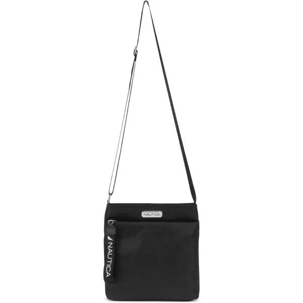 Nautica Womens Diver Nylon Small Womens Crossbody Bag Purse with Adjustable Shoulder StrapBlack