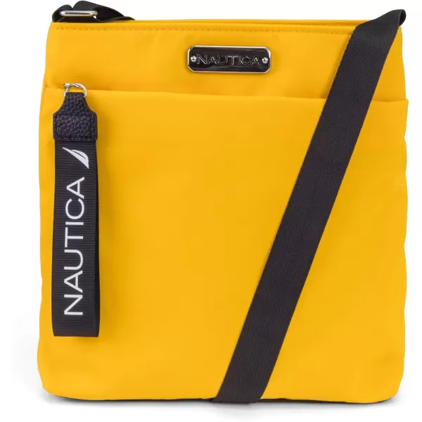 Nautica Womens Diver Nylon Small Womens Crossbody Bag Purse with Adjustable Shoulder StrapSunny Yellow