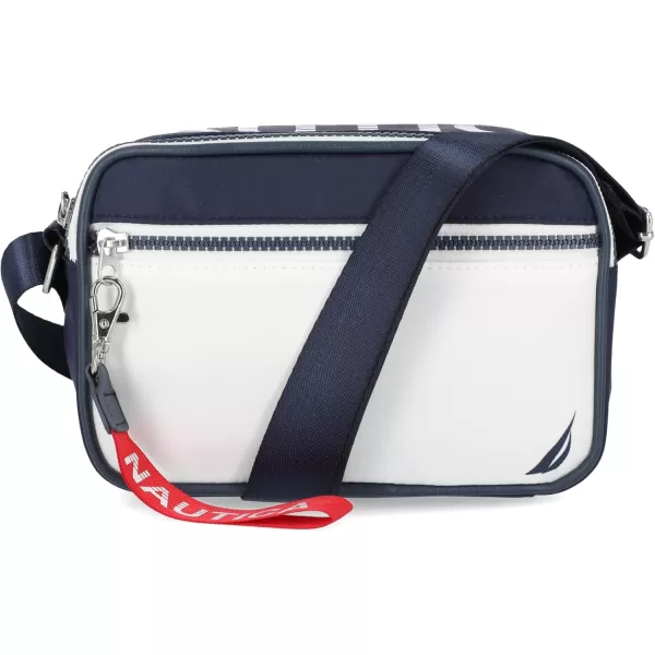 Nautica Womens High Seas Camera CrossbodyIndigoWhite