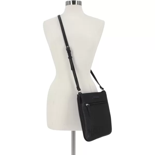 Nautica Womens Lakeside Signature Jaquard North South Crossbody BagBlack Out and About