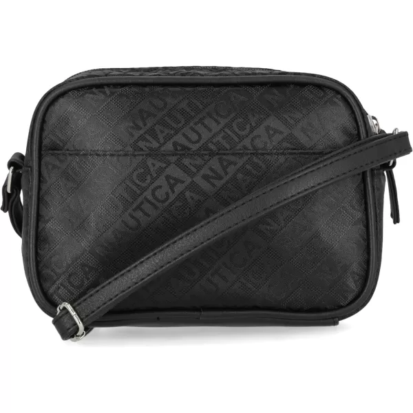 Nautica Womens Nautica Candid Camera Adjustable Crossbody BagBlack Lakeside Jacquard