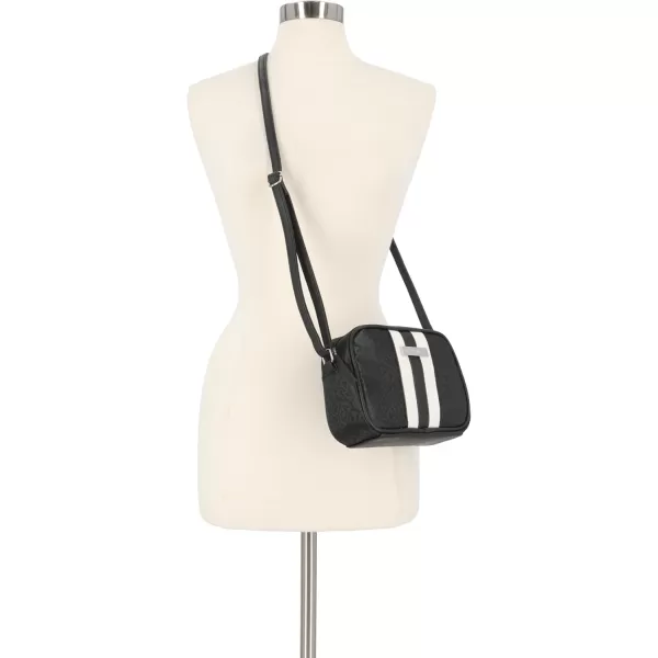 Nautica Womens Nautica Candid Camera Adjustable Crossbody BagBlack Lakeside Jacquard