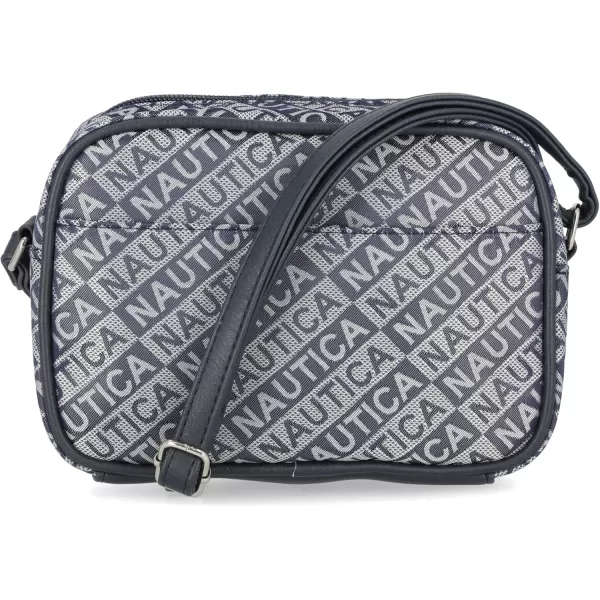 Nautica Womens Nautica Candid Camera Adjustable Crossbody BagIndigo Lakeside Jacquard