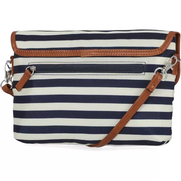 Nautica Womens RFID Blocking Mini CrossbodyIndigoBoneSand