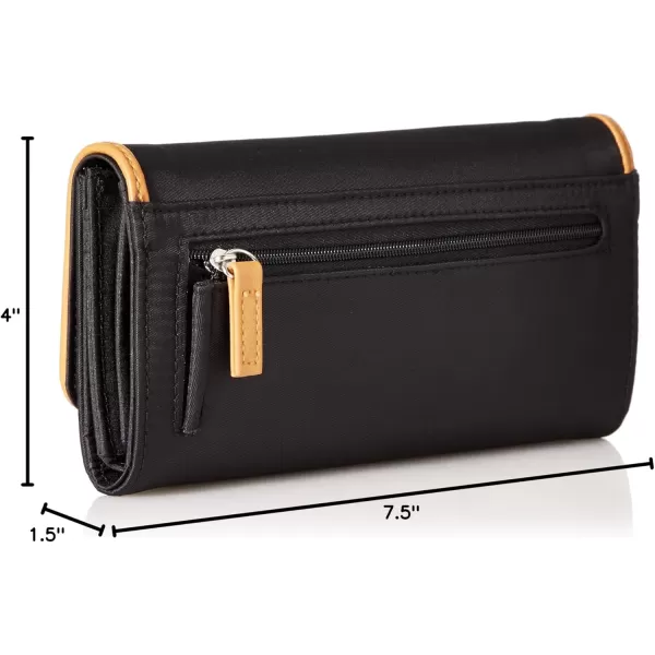 Nautica Womens The Perfect CarryAll Money Manager Wallet Oraganizer with RFID Blocking WalletBlack