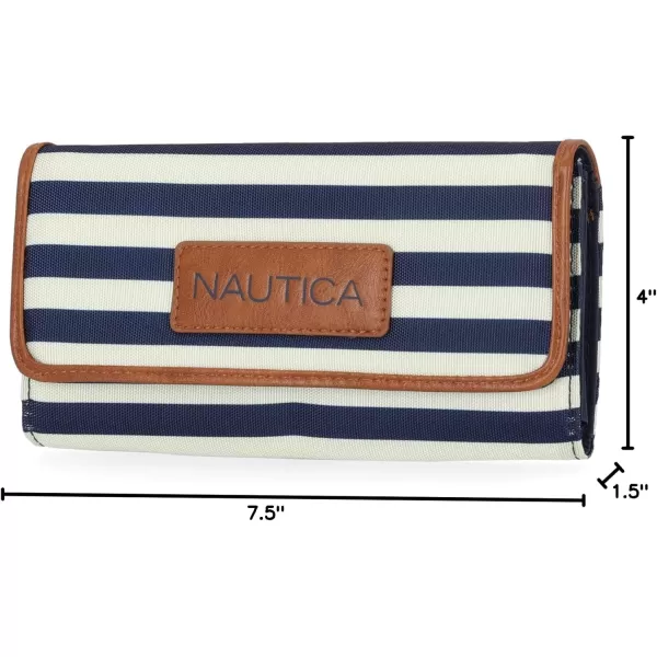 Nautica Womens The Perfect CarryAll Money Manager Wallet Oraganizer with RFID Blocking WalletIndigoBoneSand