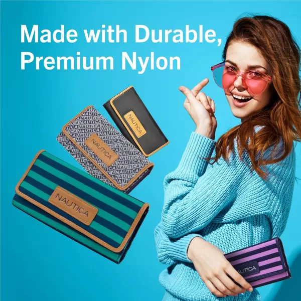 Nautica Womens The Perfect CarryAll Money Manager Wallet Oraganizer with RFID Blocking WalletLavendula