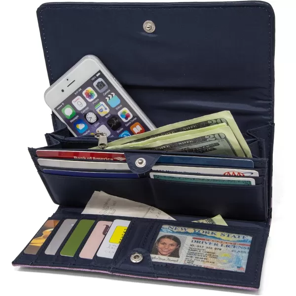 Nautica Womens The Perfect CarryAll Money Manager Wallet Oraganizer with RFID Blocking WalletLavendula