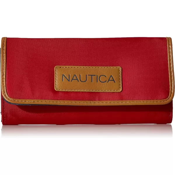 Nautica Womens The Perfect CarryAll Money Manager Wallet Oraganizer with RFID Blocking WalletRed