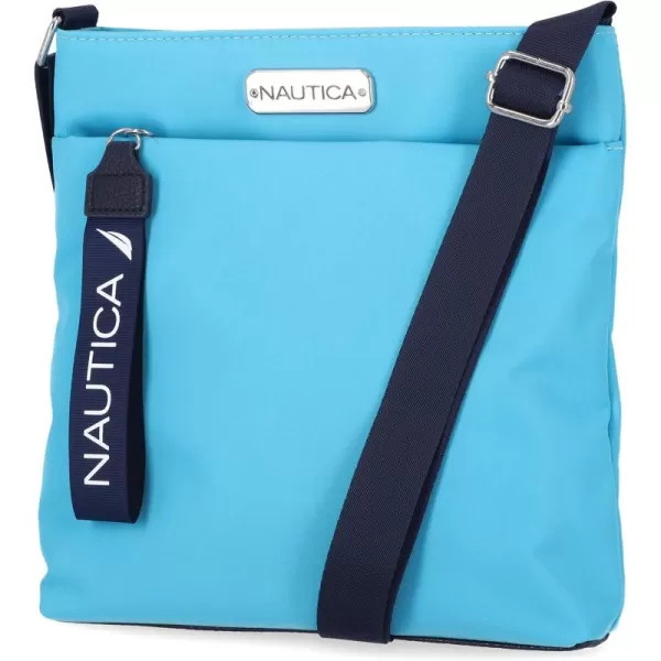 Nautica Womens Diver Nylon Small Womens Crossbody Bag Purse with Adjustable Shoulder StrapScuba Blue