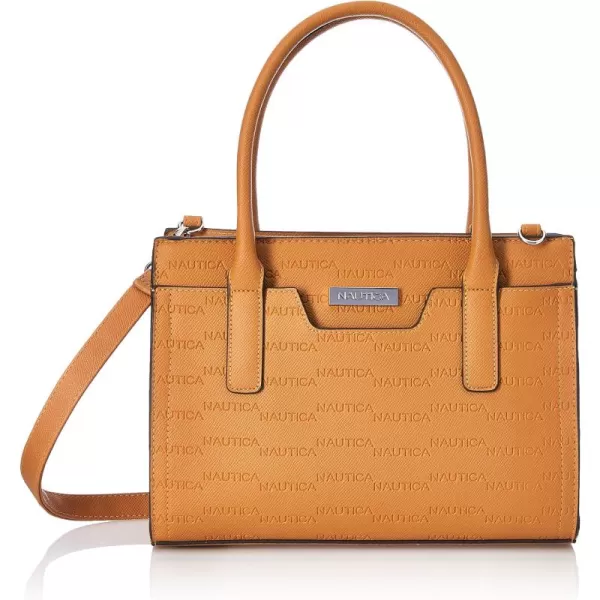 Nautica Womens Sandy Jr Top Handel Satchel with Removable Crossbody StrapCamel