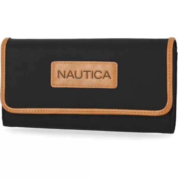 Nautica Womens The Perfect CarryAll Money Manager Wallet Oraganizer with RFID Blocking WalletBlack