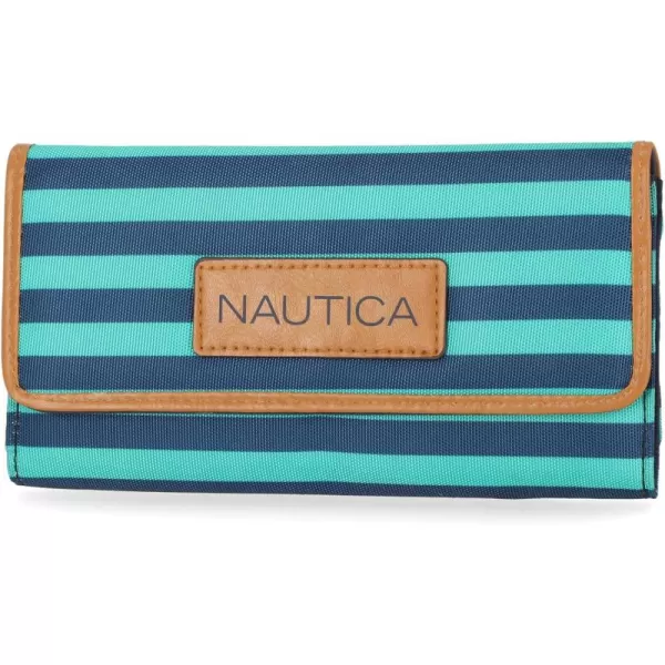 Nautica Womens The Perfect CarryAll Money Manager Wallet Oraganizer with RFID Blocking WalletSpectra Green