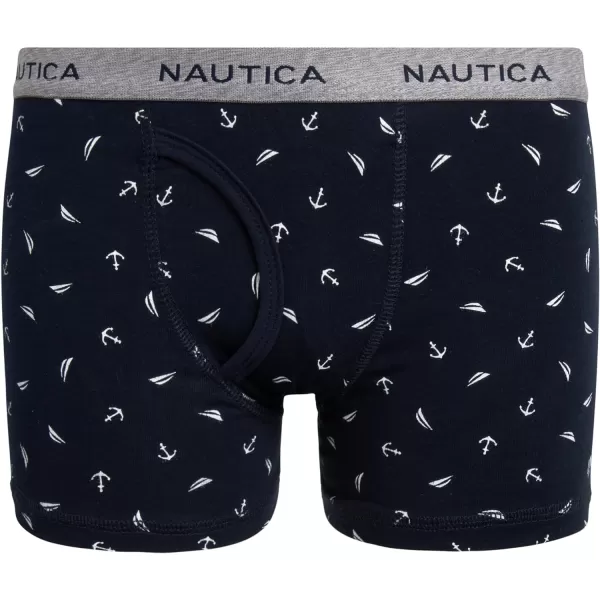 imageNautica Boys Boxer Briefs  3 Pack6 Pack Soft Casual Stretch Boys Cotton Boxer Briefs  Kids Underwear Boys Boxers 418NavyMedium Heather3pk