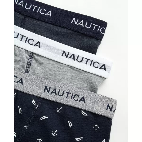 imageNautica Boys Boxer Briefs  3 Pack6 Pack Soft Casual Stretch Boys Cotton Boxer Briefs  Kids Underwear Boys Boxers 418NavyMedium Heather3pk