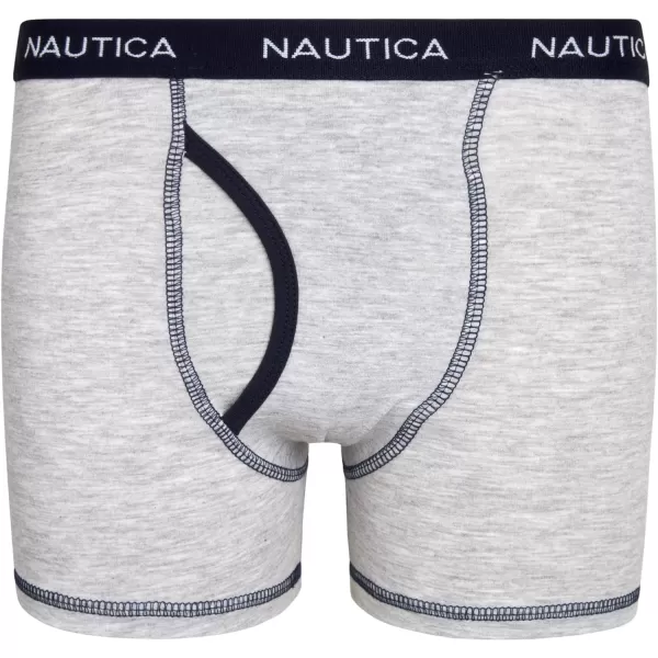 imageNautica Boys Boxer Briefs  3 Pack6 Pack Soft Casual Stretch Boys Cotton Boxer Briefs  Kids Underwear Boys Boxers 418PrintGreyNavy3pk