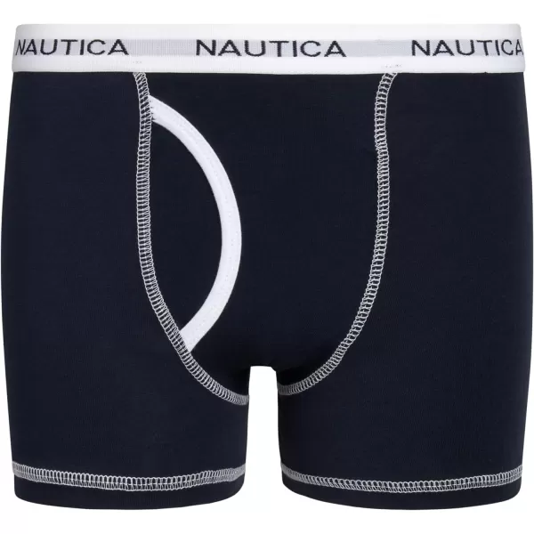 imageNautica Boys Boxer Briefs  3 Pack6 Pack Soft Casual Stretch Boys Cotton Boxer Briefs  Kids Underwear Boys Boxers 418PrintGreyNavy3pk