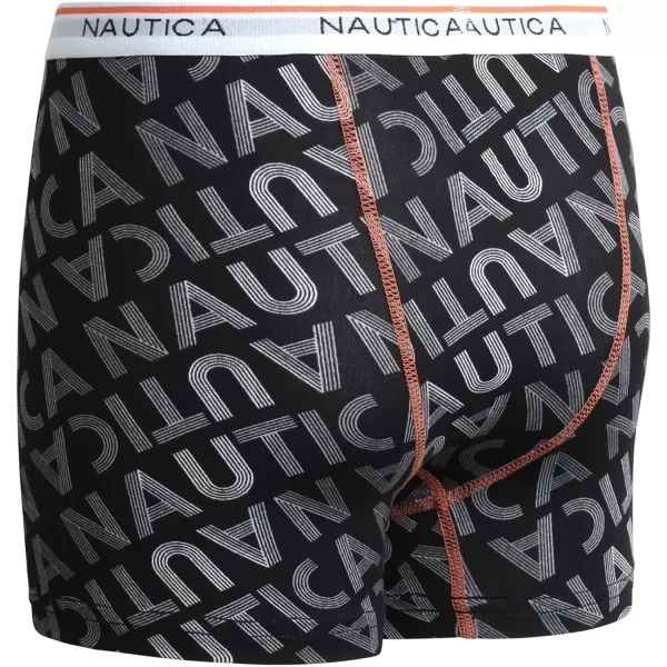 imageNautica Boys Boxer Briefs  3 Pack6 Pack Stretch Performance Boys Underwear  Breathable Kids Boxer Briefs for Boys 618Black LogoOrange CrushBlack6pk