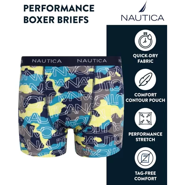 imageNautica Boys Boxer Briefs  3 Pack6 Pack Stretch Performance Boys Underwear  Breathable Kids Boxer Briefs for Boys 618CamoGreyNavy3pk