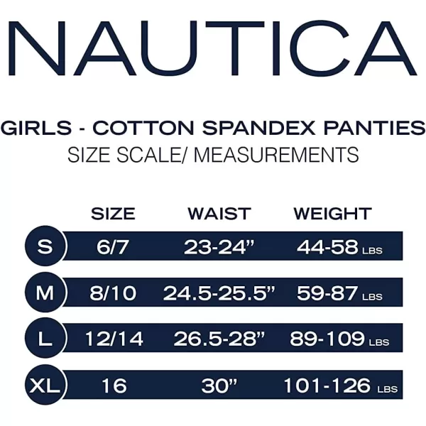 imageNautica Girls Brief Underwear  10 Pack Casual Stretch Logo Waistband MidWaist Briefs  Girls Cotton Underwear 412PrintBlueNavyPink Stripe