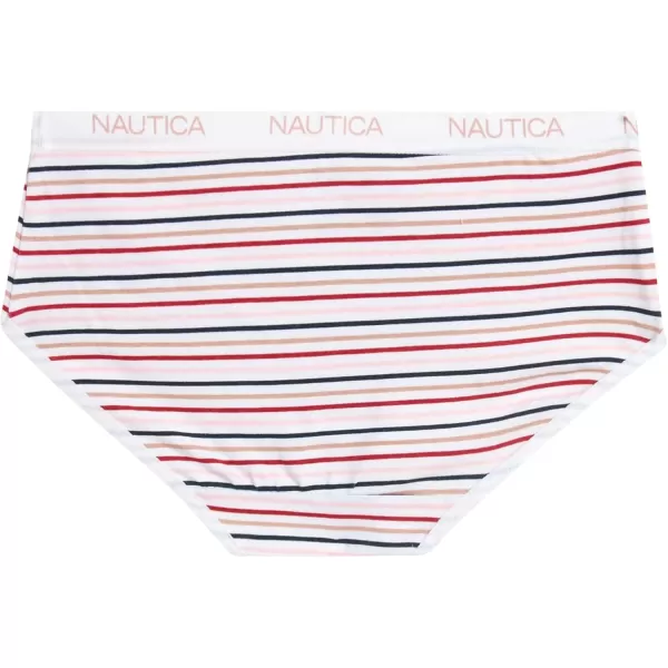 imageNautica Girls Brief Underwear  10 Pack Casual Stretch Logo Waistband MidWaist Briefs  Girls Cotton Underwear 412PrintPinkGrey HeatherStripe