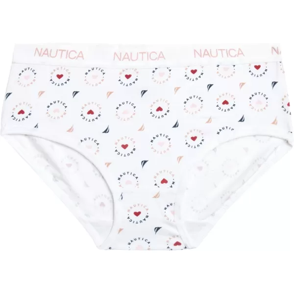 imageNautica Girls Brief Underwear  5 Pack Casual Stretch Logo Waistband MidWaist Briefs  Girls Cotton Underwear 412PrintLight GreyBlushPrint