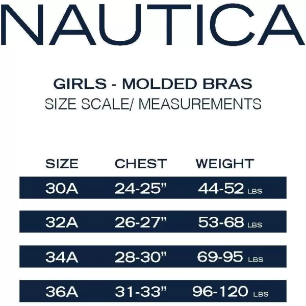 imageNautica Girls Training Bra  2 Pack3 Pack Molded and Ribbed ACup Girls Sports Bra  Training Bralettes for Girls 30A36ALight Bleach HeatherWhiteMedium Grey Heather 3pk Molded