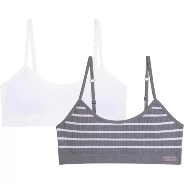 Grey Heather Stripe/White-2pk