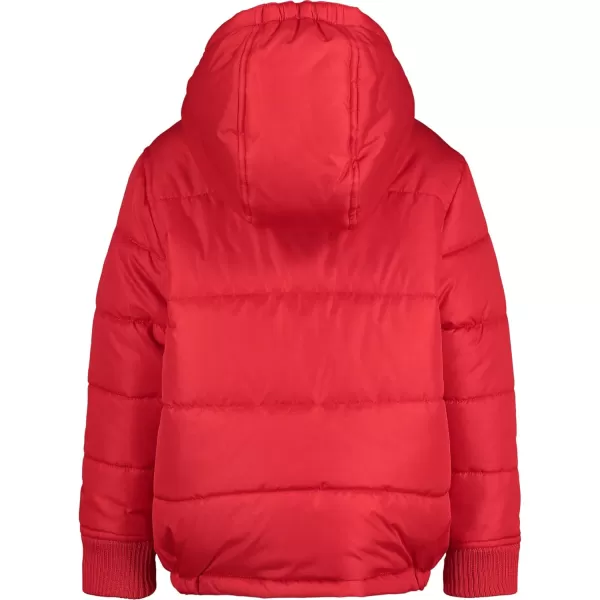 imageNautica Boys Heavy Weight Hooded Bubble Jacket with Polar Fleece LiningCarmineNavy