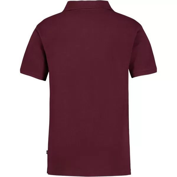 imageNautica Boys Short Sleeve Anchor Polo Button Closure Soft ampamp Comfortable Pique FabricBurgundy