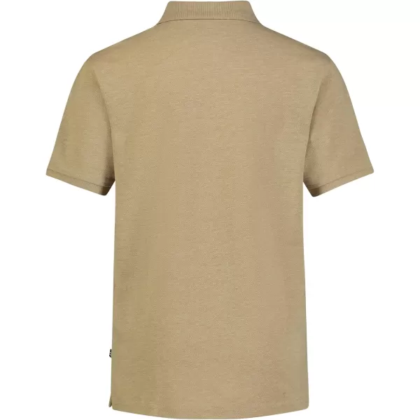imageNautica Boys Short Sleeve Anchor Polo Button Closure Soft ampamp Comfortable Pique FabricSandy Bar Heather