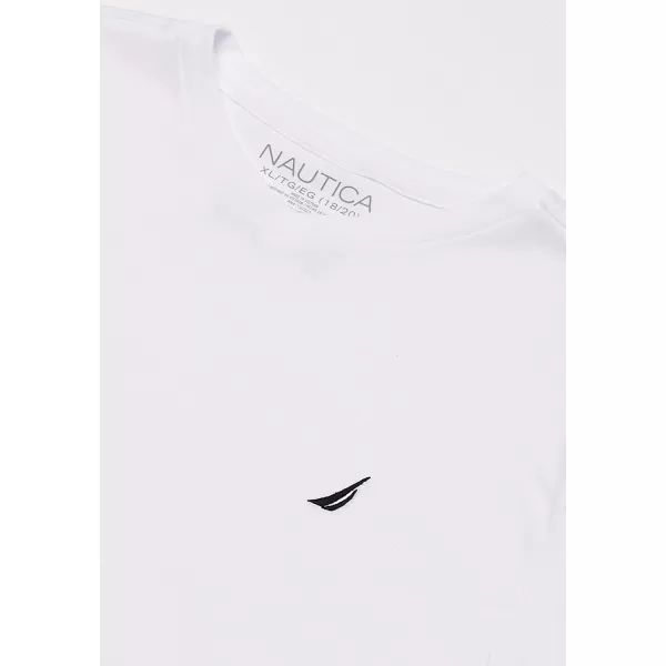 imageNautica Boys Short Sleeve Solid VNeck TShirtLegacy White