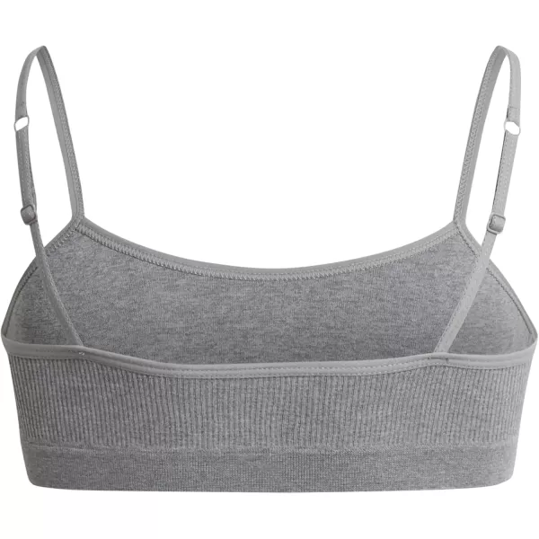 imageNautica Girls Training Bra  3 Pack6 Pack Seamless Cami Bralette  Bra for Girls Removable Pads 3036WhiteLight Grey HeatherMedium Grey Heather3pk