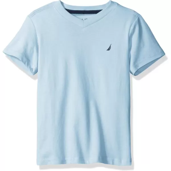 imageNautica Boys Short Sleeve Solid VNeck TShirtBlue Bell