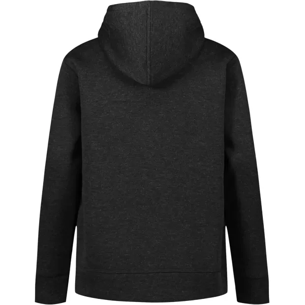 imageNautica Boys Long Sleeve Fleece Full Zip Hoodie Comfortable Relaxed FitCoal Heather Front Logo