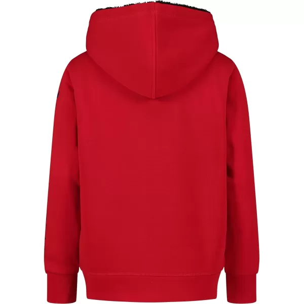 imageNautica Boys Long Sleeve Fleece Full Zip Hoodie Comfortable Relaxed FitSherpaline Tango Red