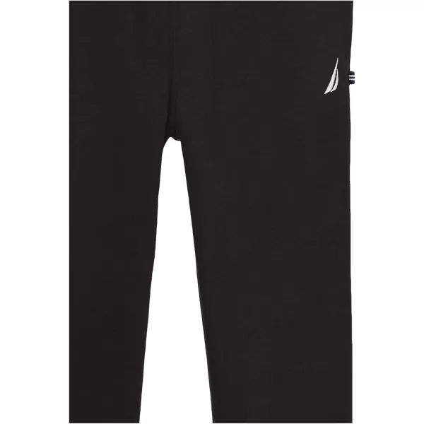 imageNautica Boys Pullon Fleece Jogger Sweatpant Drawstring ClosureJclass Black Fc04