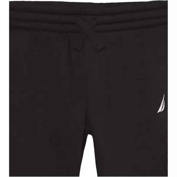 imageNautica Boys Pullon Fleece Jogger Sweatpant Drawstring ClosureJclass Black Fc04