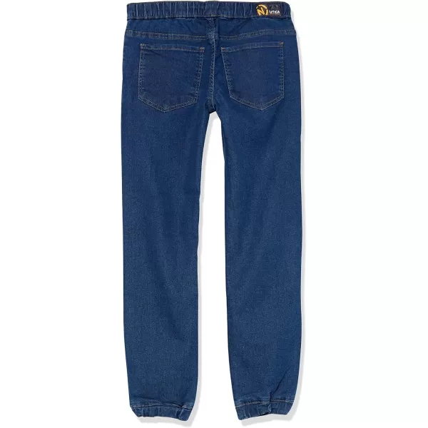 imageNautica Boys Pullon Stretch Denim Jeans 5Pocket Style ampamp Drawstring ClosureLegacy Medium Blue