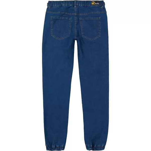 imageNautica Boys Pullon Stretch Denim Jeans 5Pocket Style ampamp Drawstring ClosureLegacy Medium Blue